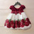 American Princess Baby Girl Dress 9M Red Velvet Floral Tulle Holiday NWT