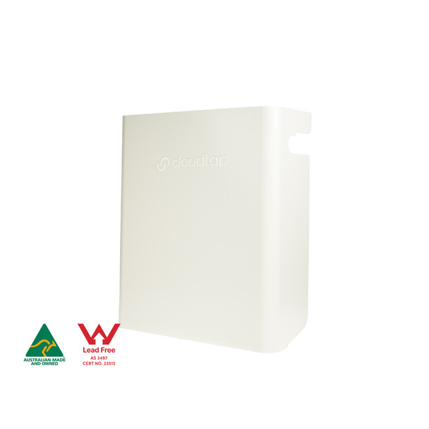 Surfmist powder-coated aluminium frame for Cloudtap 3-stage filtration system