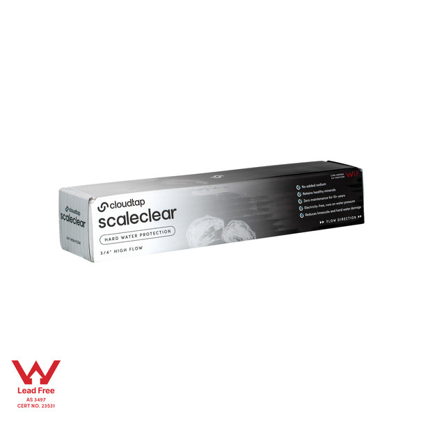 Front view of Scaleclear High-flow packaging