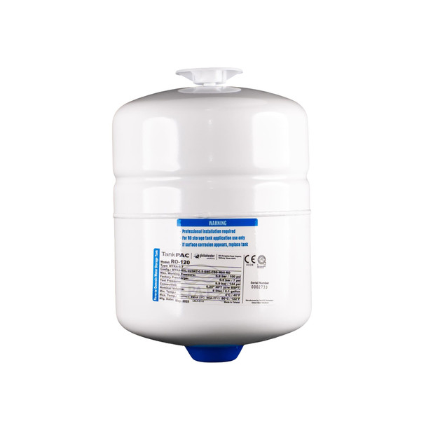 A small under-sink storage tank