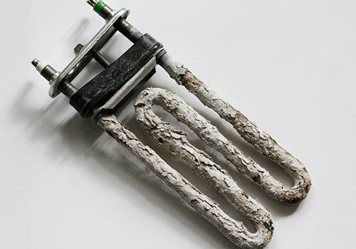 Metal pipes affected by limescale