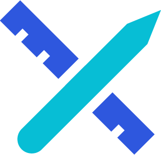 Pencil and ruler icon
