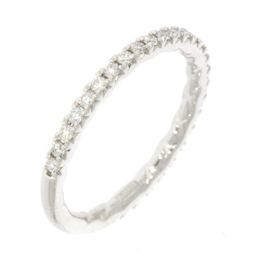 Platinum and Diamond Wedding Band, with Quilted Interior