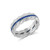 Platinum Leaf Ring with Channel Set Blue Sapphires