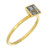 18K Yellow Gold Square Cushion Gray Spinel Yumdrop Ring