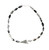 14K White Gold Meteorite and Dendritic Opal Bead Necklace