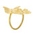 14K Yellow Gold and Diamond Flying Butterflies Ring