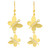 14K Yellow Gold and Diamond Butterfly Dangle Earrings