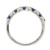 18K White Gold Pave' Set Blue Sapphire and Diamond Ring