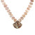 Mocha Moonstane Half Moon Shape Faceted Beads with Dead Camel Jasper Fan Center Piece