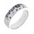 14K White Gold and Blue Sapphire Ring