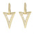 14K Yellow Gold and Diamond Inverted Triangle Earrings