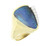 18 Karat Yellow Gold and Triangle Boulder Opal and Round Brilliant Cut Diamonds Woman's Ring