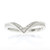 14K White Gold and Diamond Contoured Wedding Band