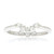 14K White Gold and Diamond Five Stone Contoured Wedding Band