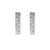 14K White Gold and Diamond Flush Set Huggie Style Earrings, with Hinge and Post Closures