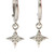 14K White Gold And Diamond Dangle Star of Hope Earrings