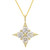 14K Yellow Gold and Diamond "Star of Hope" Cluster Pendant with 18" 14K Yellow Gold Cable Chain with Lobster Claw Clasp