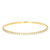 14K Yellow Gold Prong Set Diamond Flexible Bangle Bracelet