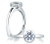 18K White Gold Bezel Set Engagement Ring For 1.25ct Center Gemstone