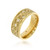14K Yellow Gold Garden Gate Wedding Ring With Diamond Accents
