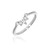18K White Gold Nested Wedding Ring With Diamond Accents
