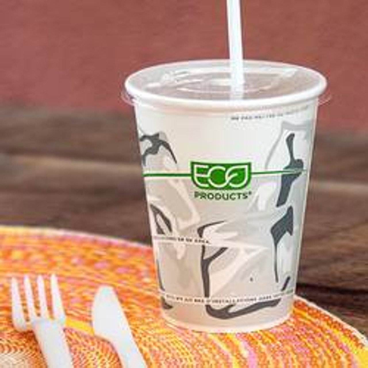 GreenStripe Paper Cold Cups & Lids