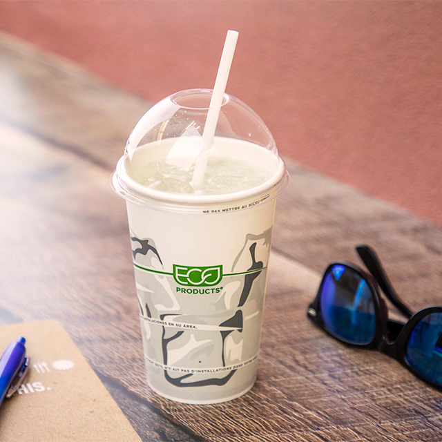 GreenStripe Paper Cold Cups & Lids