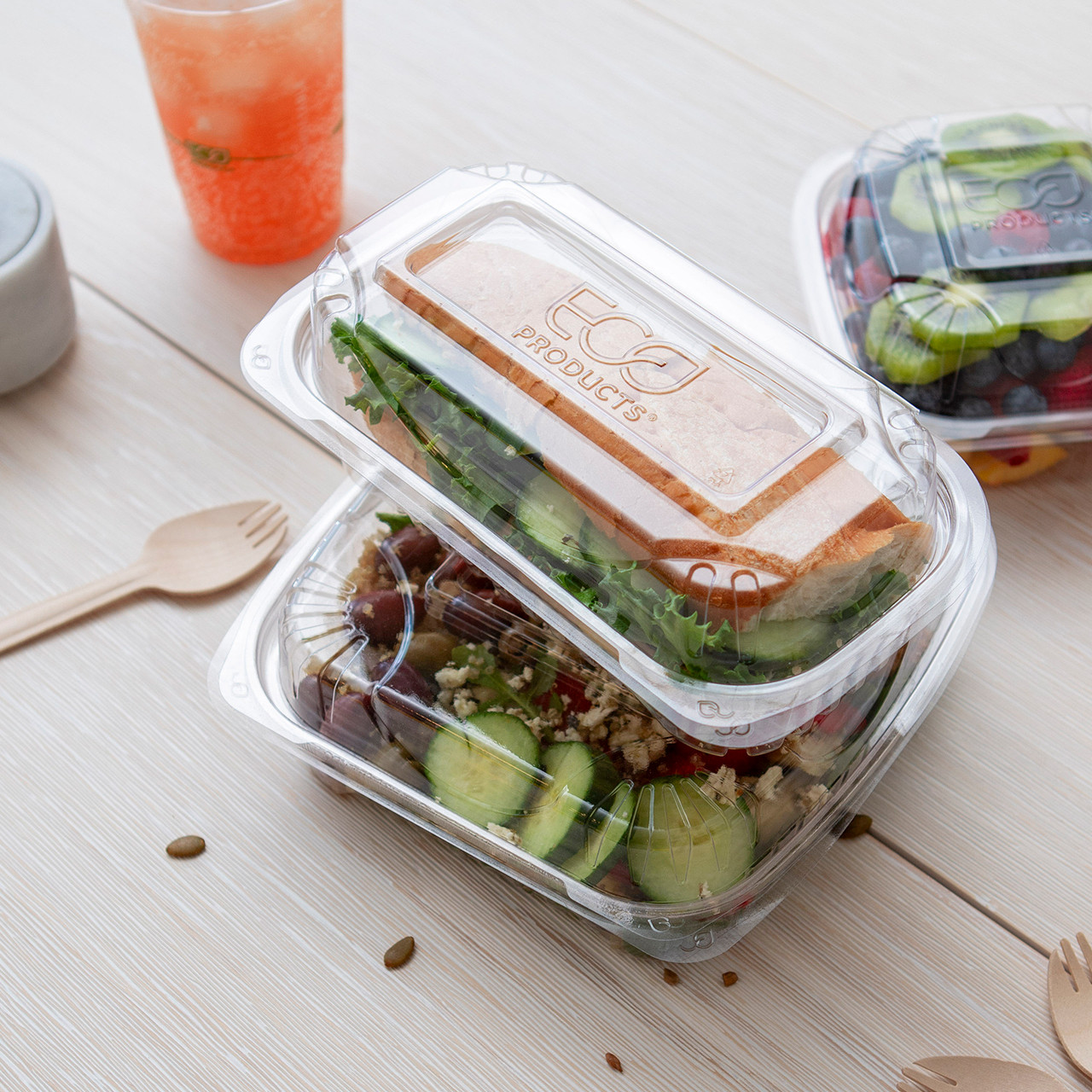 9x6in PLA Clamshell, Clear