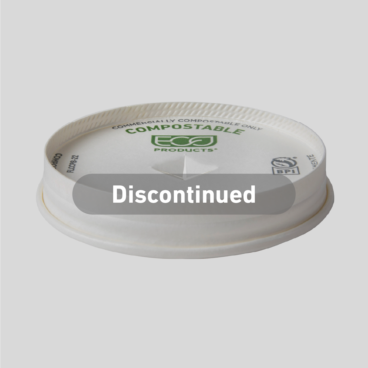 12-22oz Flat Paper Lid for Paper Cold Cups, X-Slot