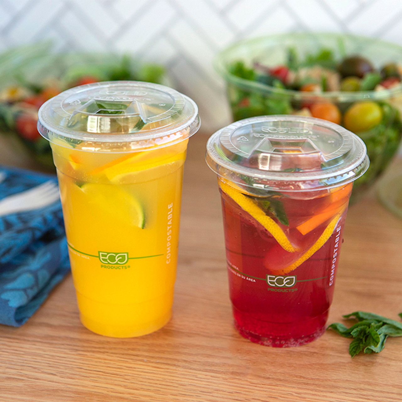 GreenStripe PLA Cold Cups & Lids