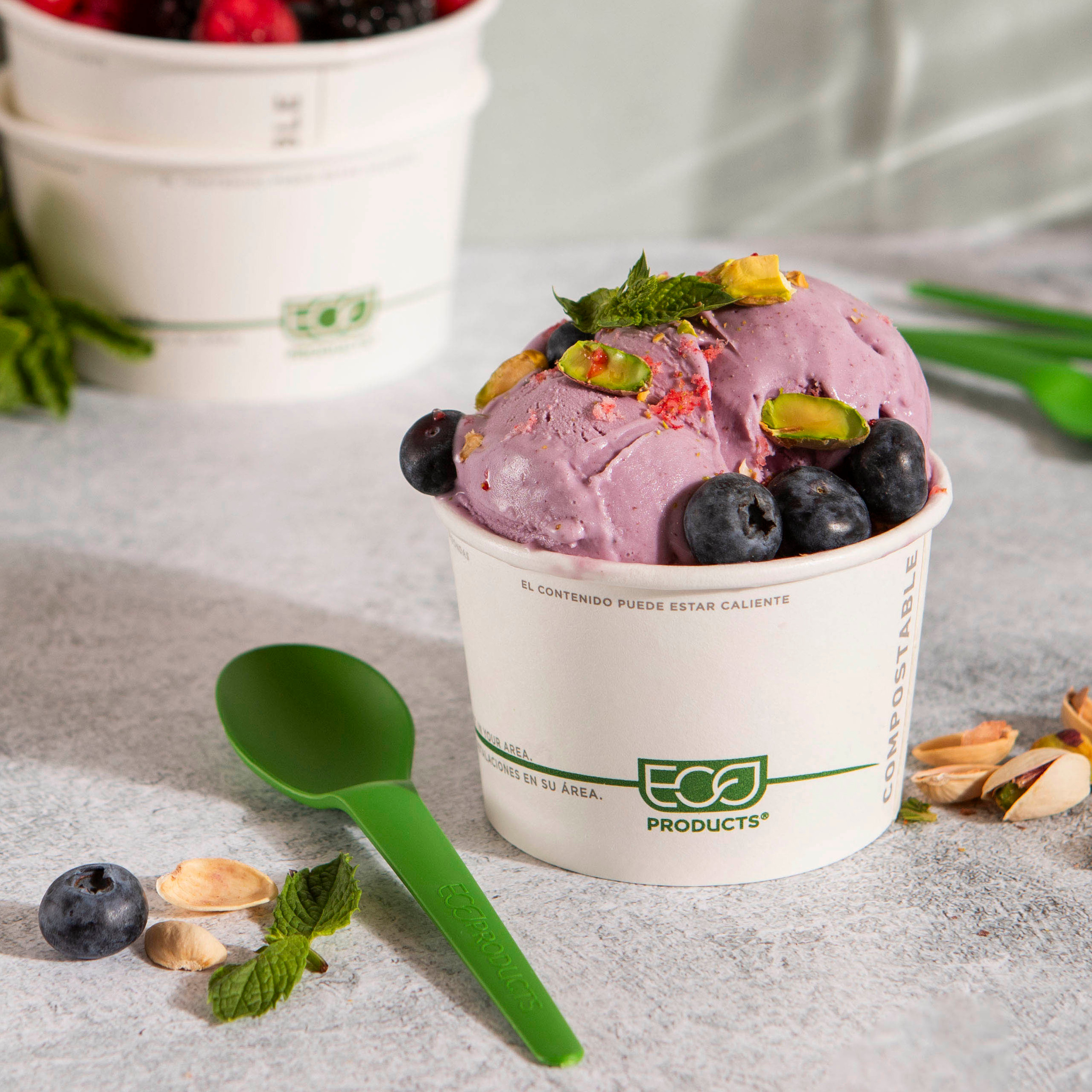 8oz GreenStripe® Paper Food Container