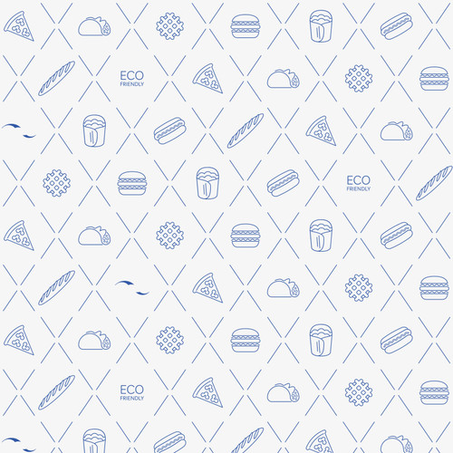 Eco Wrap 29,5 gsm White-Blue 300x300mm