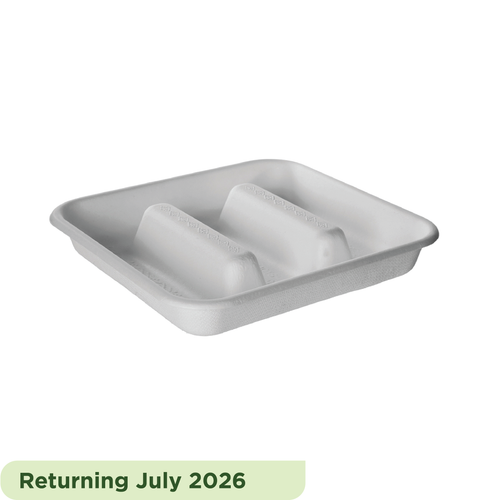 7in WorldView™ 3-Compt Square Taco Container | Vanguard