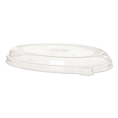 24-48oz WorldView™ Dome RPET Lid for Oval Containers, Clear