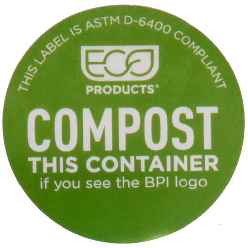 1.5in Compostable Sticker, White, Circle