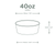 Food Bowl 1200ml (40oz) Ø 185mm