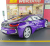 Damaged 1/18 Dealer Edition BMW i8 (Purple) Diecast Car Model