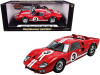 1966 Ford GT-40 MK II #5 Red with White Stripes Le Mans 1/18 Diecast Model Car by Shelby Collectibles