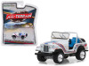 1976 Jeep CJ-5 Bicentennial Edition White with Stripes "All Terrain" Series 7 1/64 Diecast Model Car by Greenlight