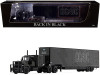 Mack Super-Liner 60" Flattop Sleeper Cab with Kentucky Moving Trailer "AC/DC Back in Black" Black Metallic with Matt Black Accents 1/64 Diecast Model by DCP/First Gear