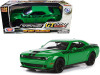 2018 Dodge Challenger SRT Hellcat Widebody Green with Black Stripes "GT Racing" Series 1/24 Diecast Model Car by Motormax