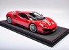 1/18 BBR Ferrari 488 Pista (Red w/ White Stripe & Yellow Brake Calipers) Resin Car Model Limited