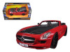 Mercedes SLS AMG Red/Black Carbon Fiber Hood "Exotics" 1/24 Diecast Model Car by Maisto