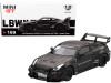 Nissan 35GT-RR Ver. 1 LB-Silhouette WORKS GT RHD (Right Hand Drive) Matt Black and Carbon 1/64 Diecast Model Car by True Scale Miniatures