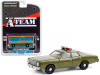 1/64 Greenlight 1977 Plymouth Fury "U.S. Army Police" Army Green "The A-Team" (1983-1987) TV Series "Hollywood Special Edition" Diecast Car Model