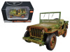 US Army Vehicle WWII "Military Police" Green Weathered Version 1/18 Diecast Model Car by American Diorama