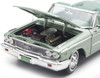 1/18 1963 Ford Galaxie 500 XL Open Convertible - Silver Moss Diecast Car Model