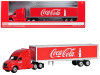 Classic Long Hauler Tractor Trailer "Coca-Cola" Red 1/87 (HO) Scale Diecast Model by Motorcity Classics
