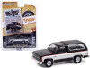 1981 Chevrolet K5 Blazer Black with Silver Sides "The Big Shift For '81" "Vintage Ad Cars" Series 4 1/64 Diecast Model Car by Greenlight